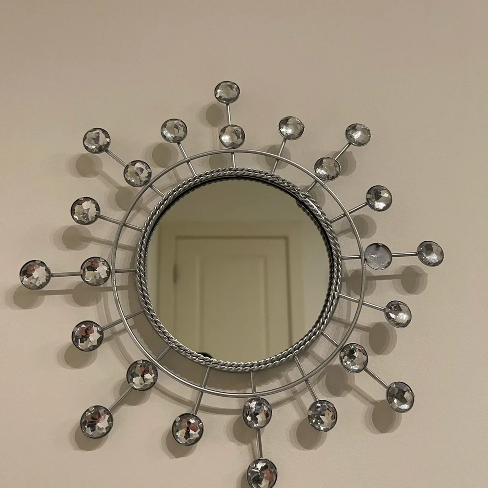 Gem Mirrors Size 10x10 Color Silver